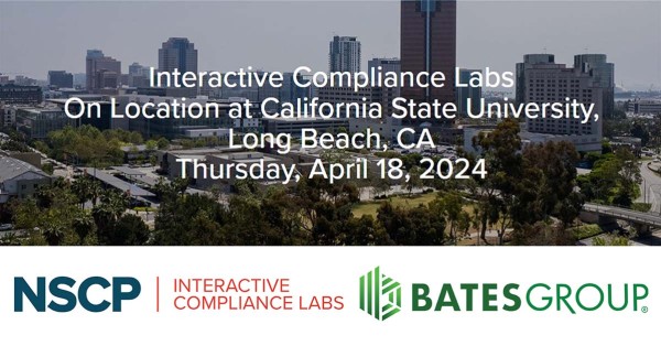 Join Hank Sanchez at the NSCP Interactive Compliance Labs - April 18th in Long Beach, CA